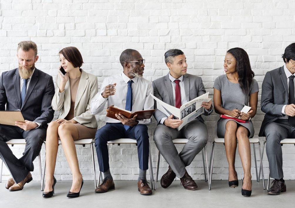 Job seeker smiling with confidence